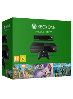 Игровая приставка Microsoft  Xbox One 500Gb Black + Kinect 2.0 + Dance Central Spotlight + Kinect Sports Rivals + Zoo Tycoon